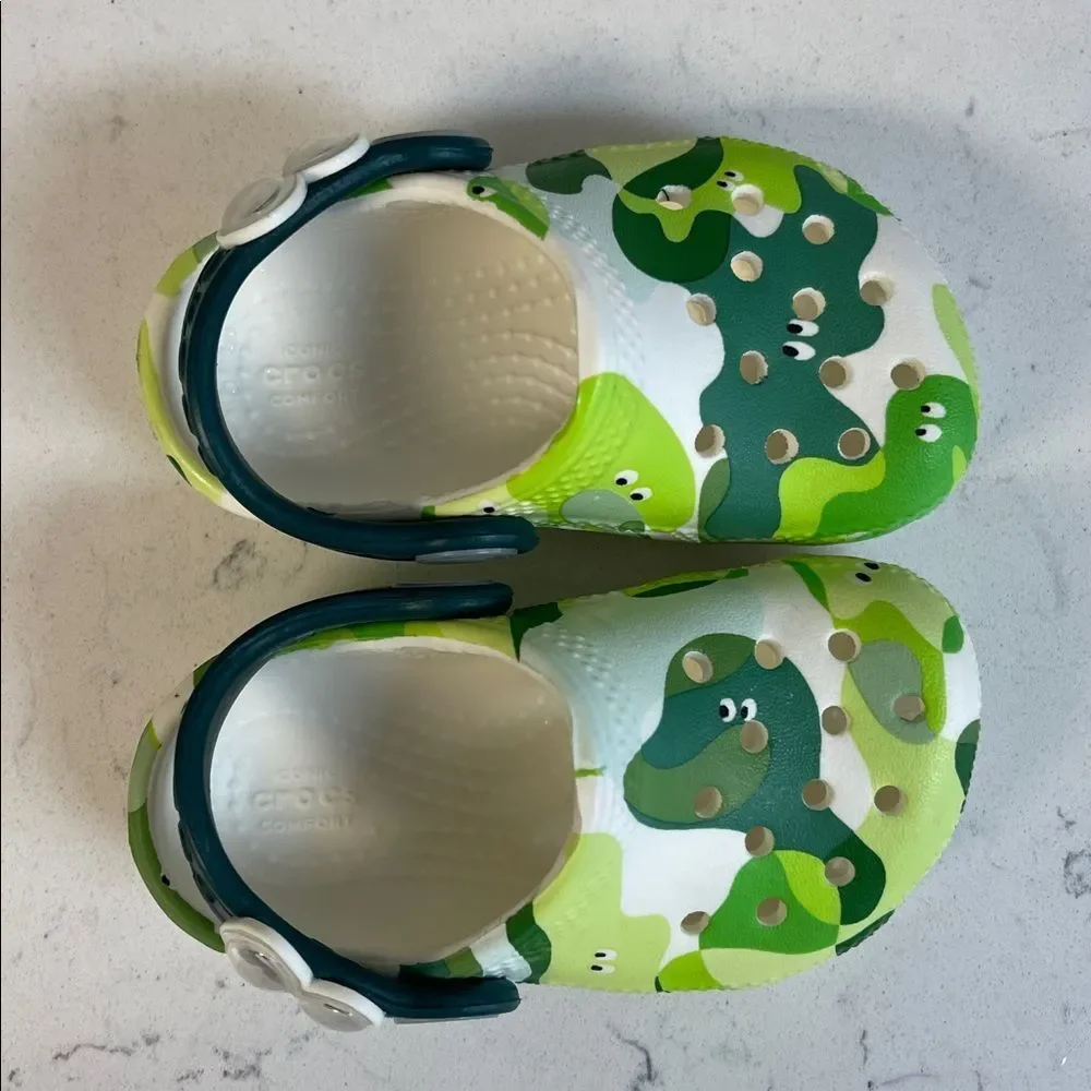 KIDS' CROCS TODDLER CLASSIC GLOW SLIME MONSTER CLOG Size 4 C